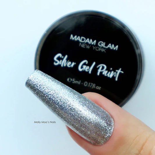 Madam Glam Silber Gel-Farbe 5g