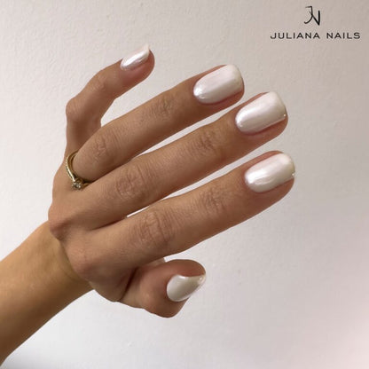 Juliana Nails Mirror Pigment – Dreamful White